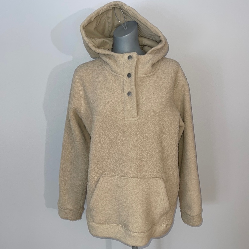 TenTree Fleece Button Up Pullover Hoodie